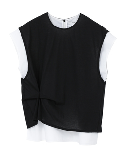 【DOMELLE/ドメル】COTTON*JERSEY LAYERED TOP