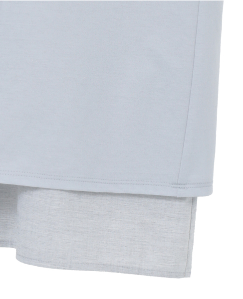 【DOMELLE/ドメル】COTTON*JERSEY LAYERED TOP 詳細画像 グレー 6
