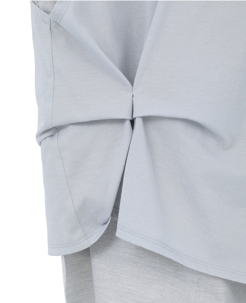 【DOMELLE/ドメル】COTTON*JERSEY LAYERED TOP 詳細画像 グレー 7
