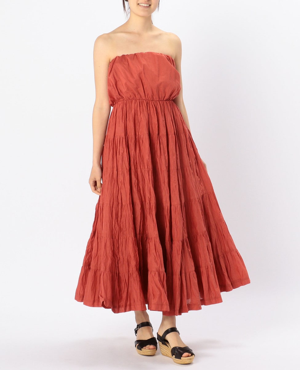 6,900円マリハ　ベアトップワンピース　草原の夢のドレス