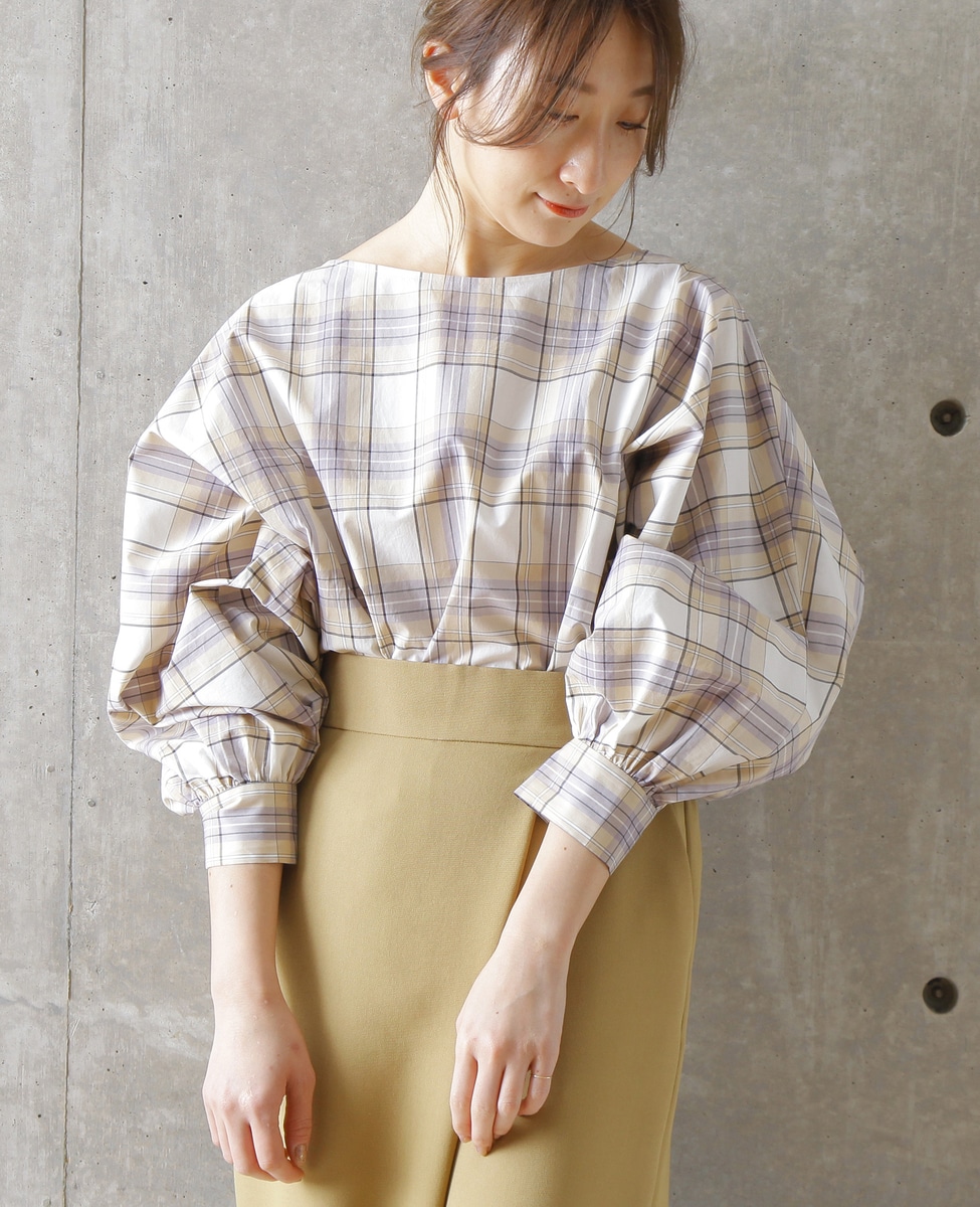 チェックプルオーバーブラウス 商品詳細 メルローズ公式通販 Melrose Store メルローズストア