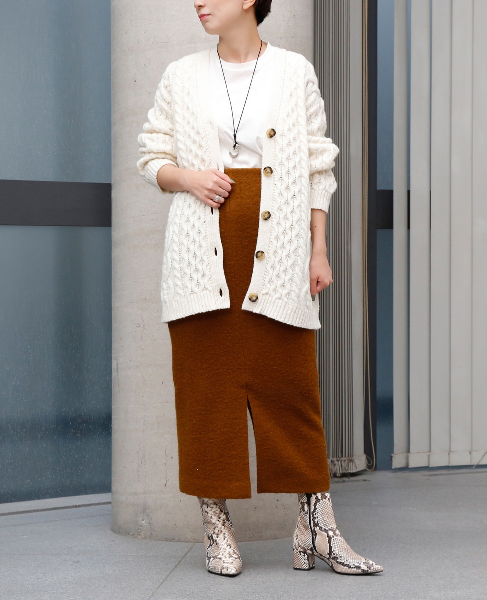 L 039 Aventure Martinique 圧縮ウールスカート 商品詳細 メルローズ公式通販 Melrose Store メルローズストア