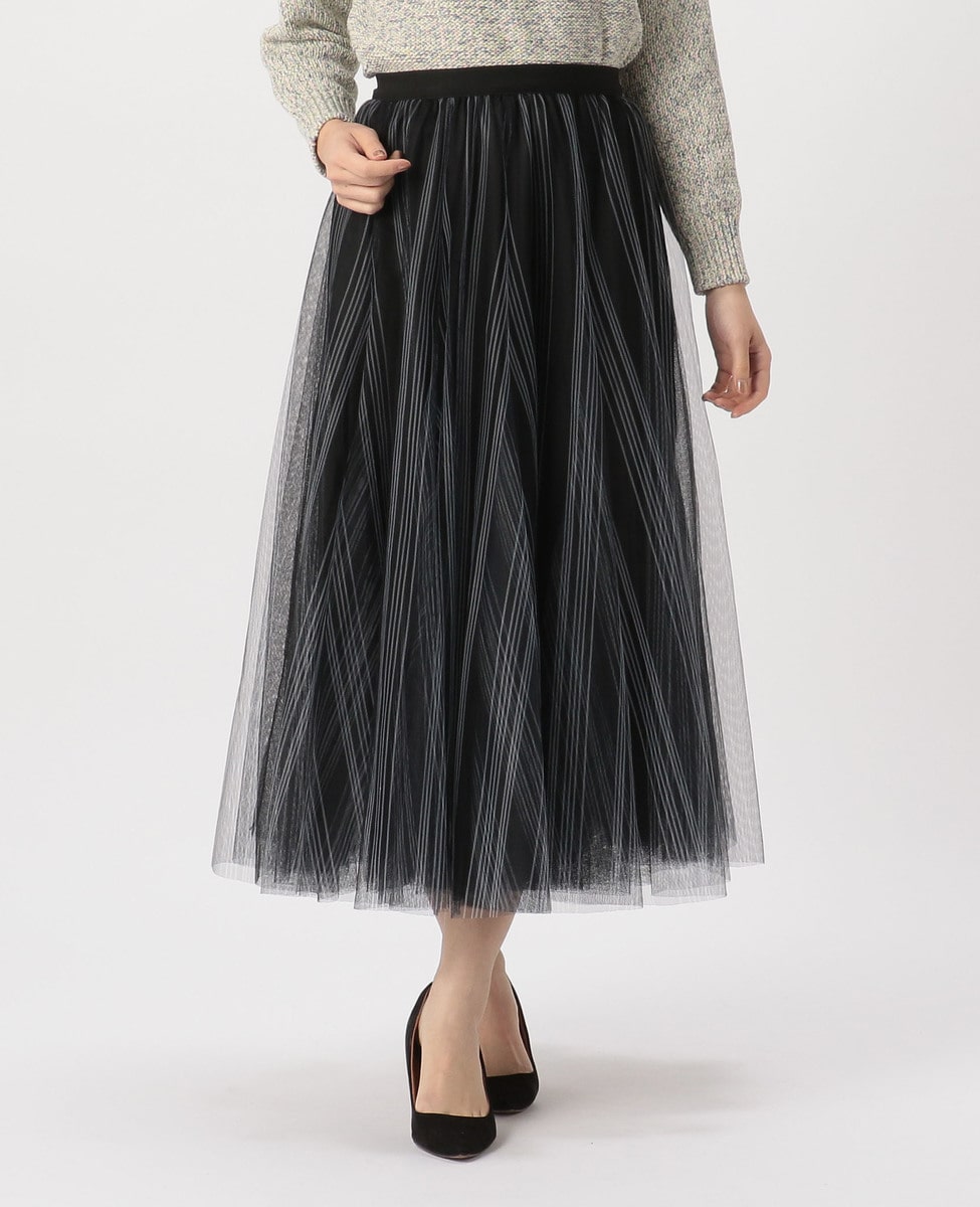 ストライプチュールスカート 商品詳細 メルローズ公式通販 Melrose Store メルローズストア