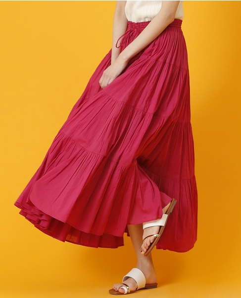 インド綿ボリュームティアードスカート 商品詳細 メルローズ公式通販 Melrose Store メルローズストア