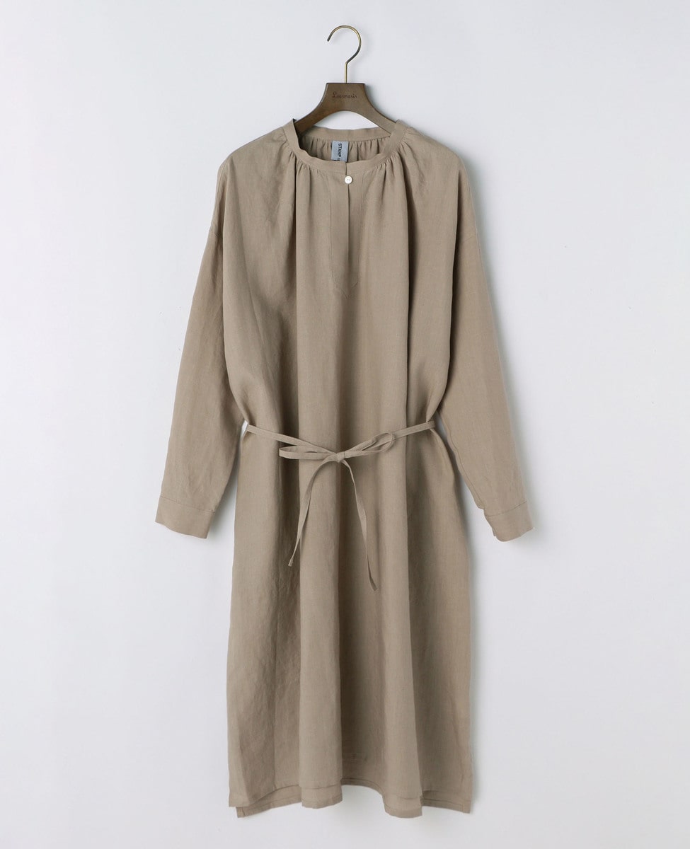 Stamp And Diary ノーカラーリネンシャツワンピース 商品詳細 メルローズ公式通販 Melrose Store メルローズストア