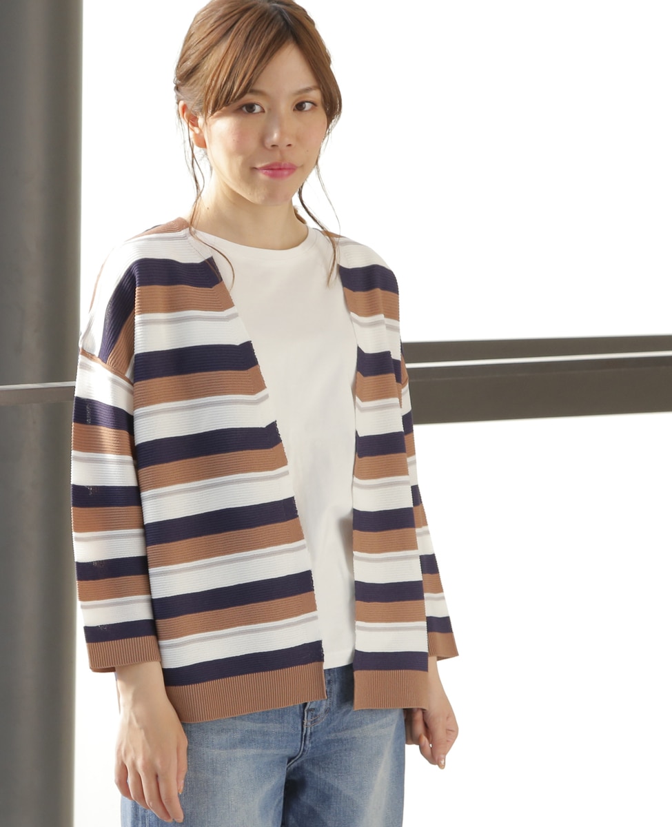 マルチボーダーカーディガン 商品詳細 メルローズ公式通販 Melrose Store メルローズストア