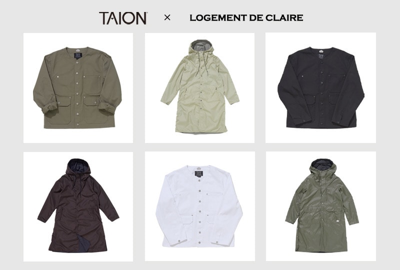 TAION &times; LOGEMENT DE CLAIRE 別注ライトアウター先行予約スタート