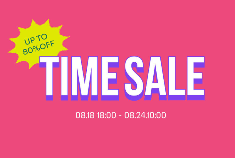 《UP TO 80％OFF》TIME SALE