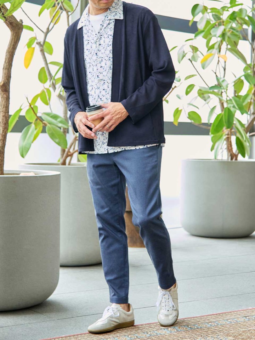 WEB限定ハイストレッチアンクルテーパードパンツ