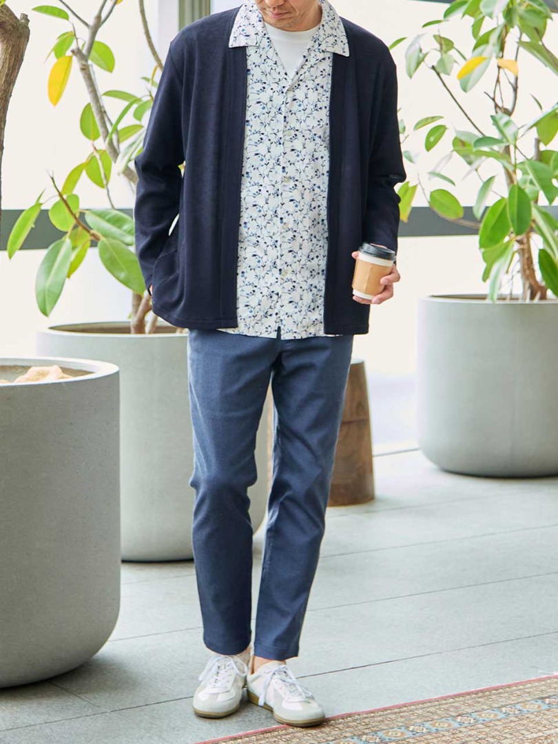 WEB限定ハイストレッチアンクルテーパードパンツ