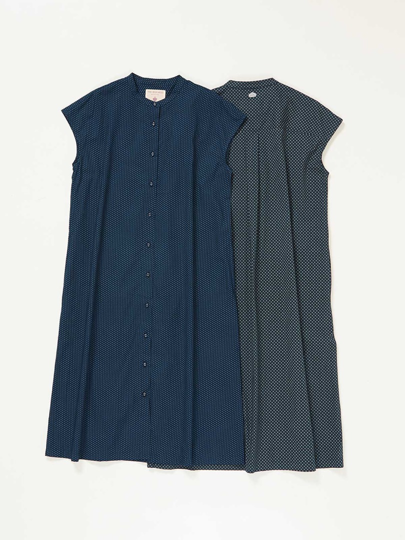 Band Collar Shirt Dress