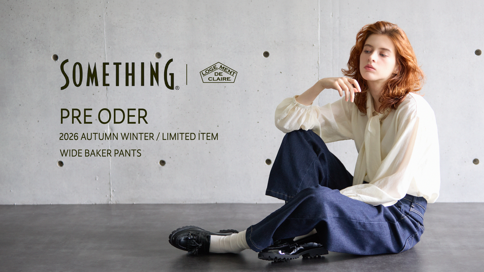 SOMETHING 2026 AUTUMN WINTER / LIMITED ITEM WIDE BAKER PANTS
