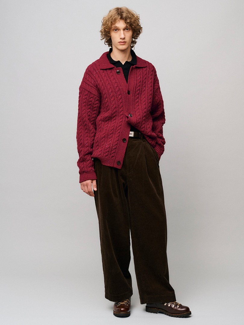POLO COLLAR CARDIGAN