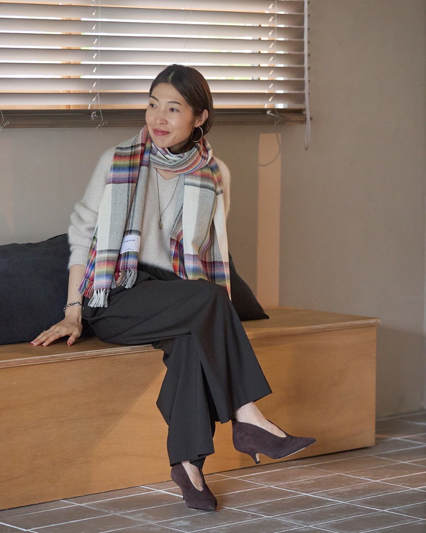 (04) Multi-Color Scarf スタイリング 4